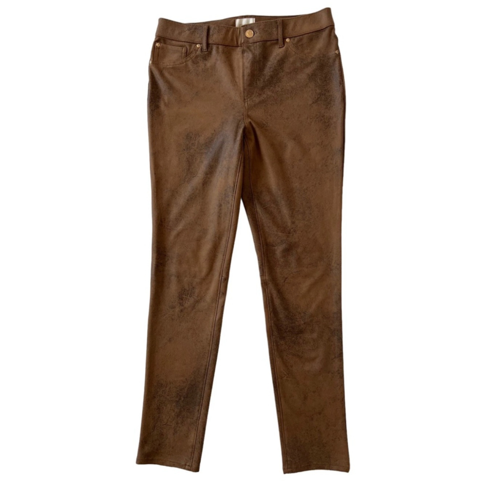 Chico's Faux Suede Leather Ankle Pants, Woman’s Size 0.5 = US 6